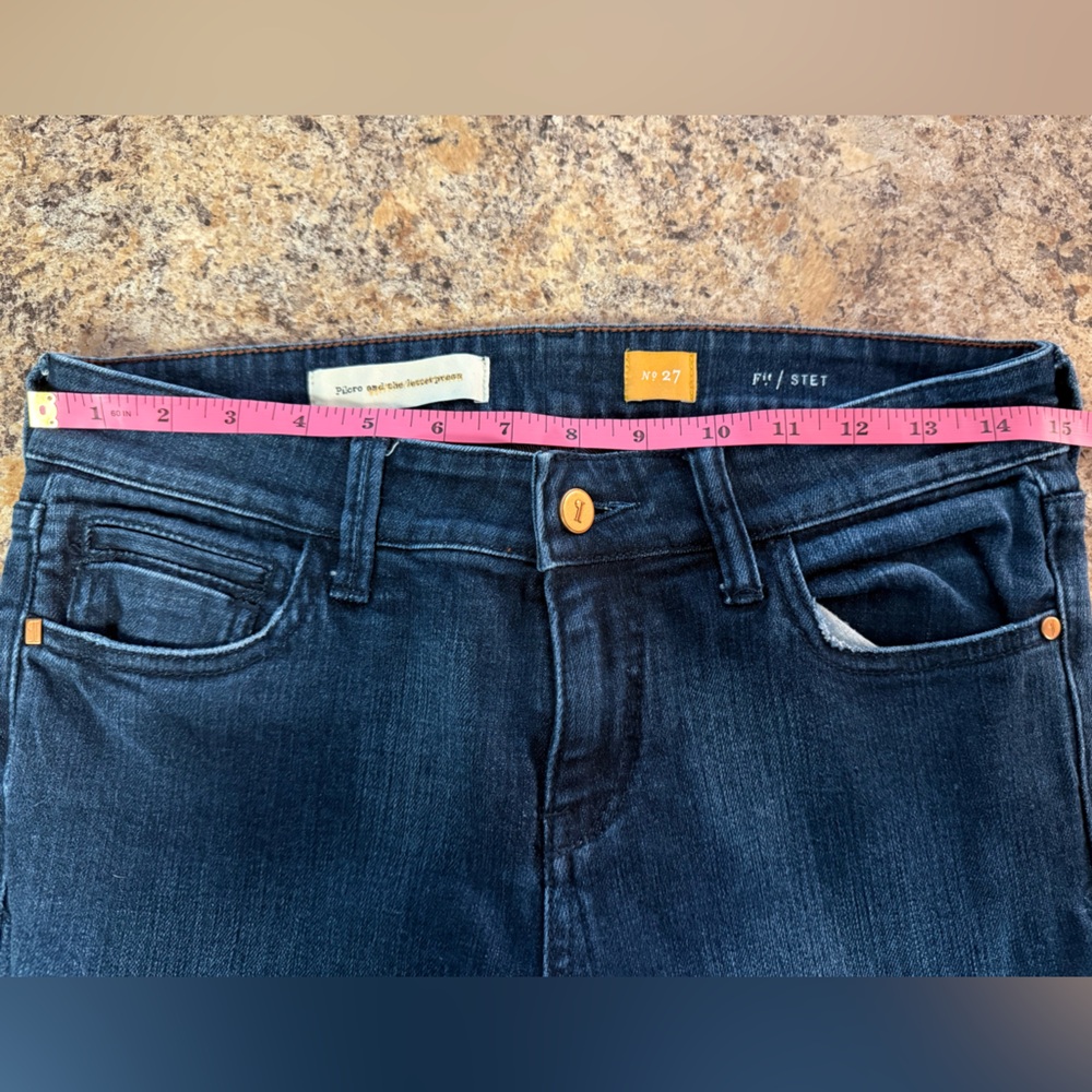 Anthropologie Pilcro Boho Patchwork Stet Denim Jeans Size 27 Boho Festival - Picture 5 of 6